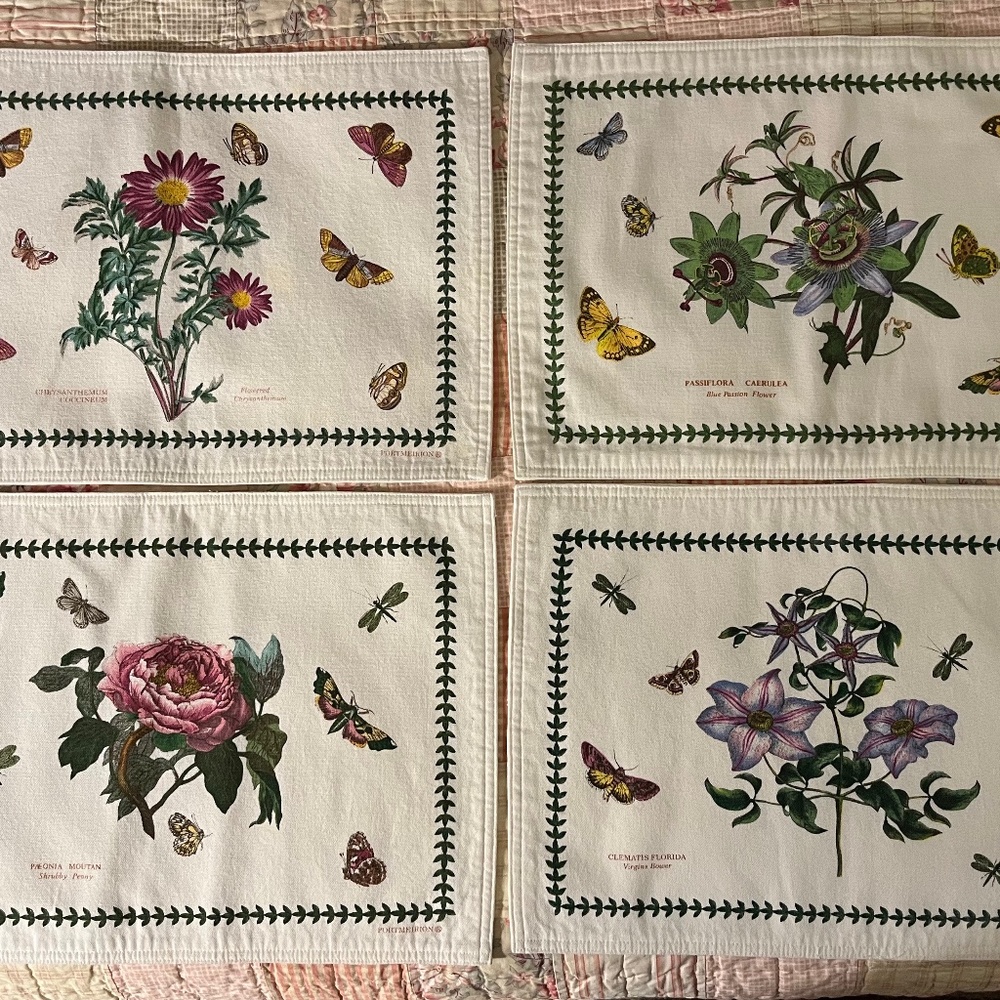 Portmeirion Floral Cotton Placemats set of 4 Rectangle